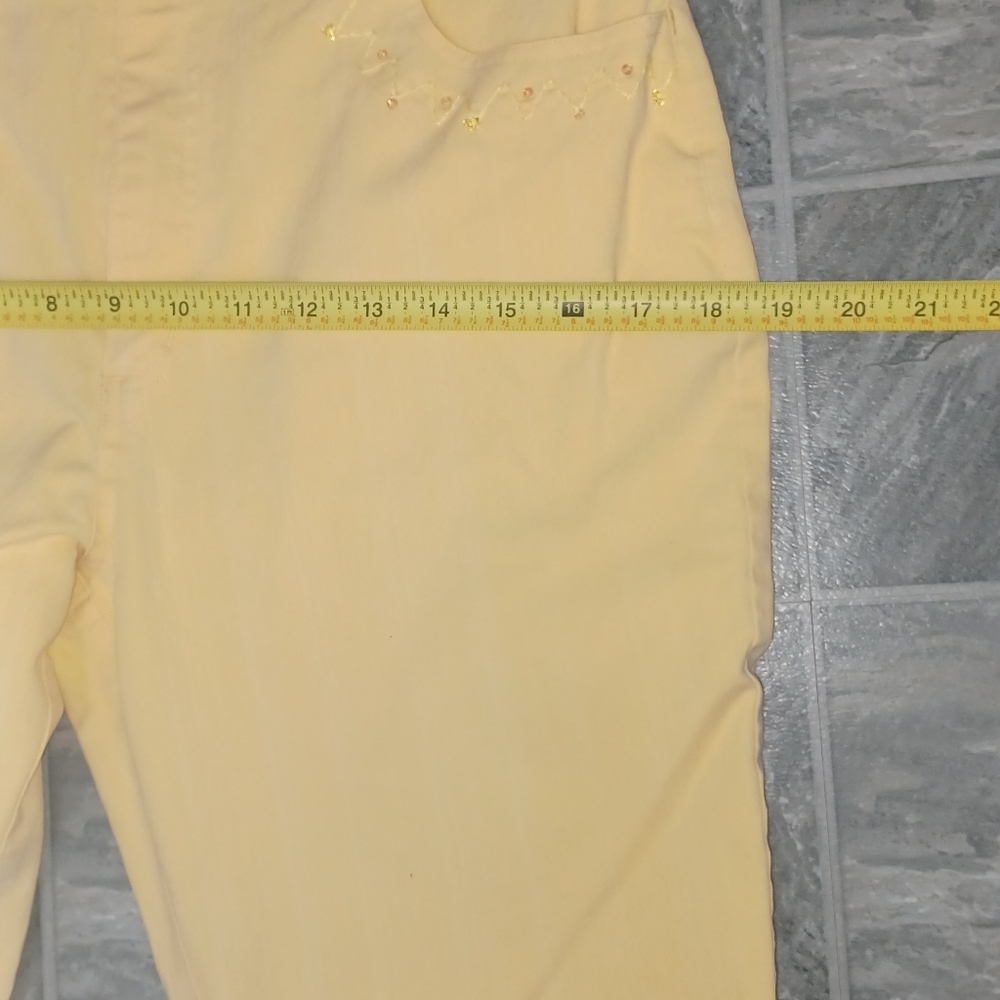 PATCHINGTON SIZE 10 Yellow Embroidered Flare Pants - Picture 12 of 12
